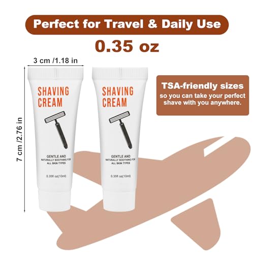 500 Shaving Cream Bulk Travel 10ml/0.35fl oz,Disposable Shaving Cream in Bulk Travel Shave Cream for Hotel Homeless,Jasmine