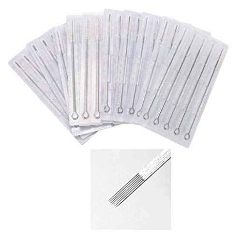 Tattoo Needles,New Star Tattoo Box Of 50#12 7F Pro Flat Shader Premade Sterile Tattoo Needles Supply 1207F