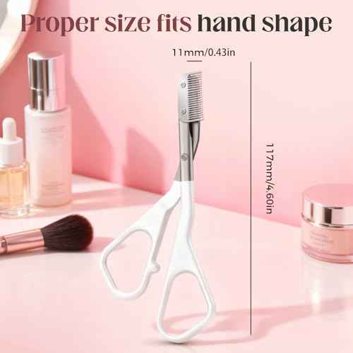 Eyebrow Trimmer Scissor, 2025 Upgrade Precision Eyebrow Grooming Kit, Portable Razor for Home Use, Removal Scissor Shaping Tool for Women (Yellow 1PCS)
