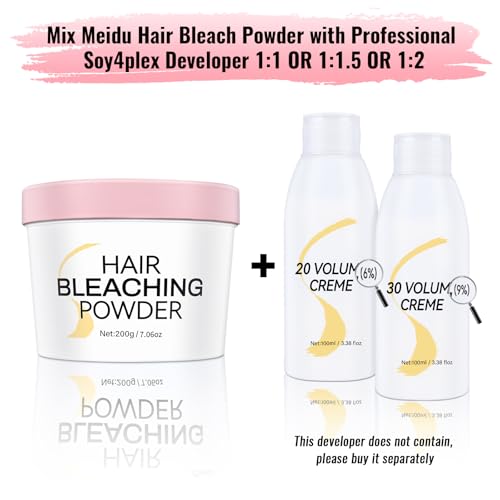 Bleach for Hair Lightening, Professional Hair Bleaching Powder, High Performance Up to 9 Levels of Lift for Hair Highlights & Lightening