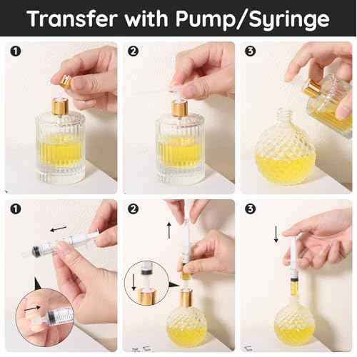 Segbeauty 5ml Perfume Refill Tool Kit, 8pcs Plastic Clear Perfume Dispenser Transfer Tool Set, Perfume Funnel Cosmetic Dispenser Pump Transfer Tool for Travel Refillable Perfume Atomizer Refill Tool