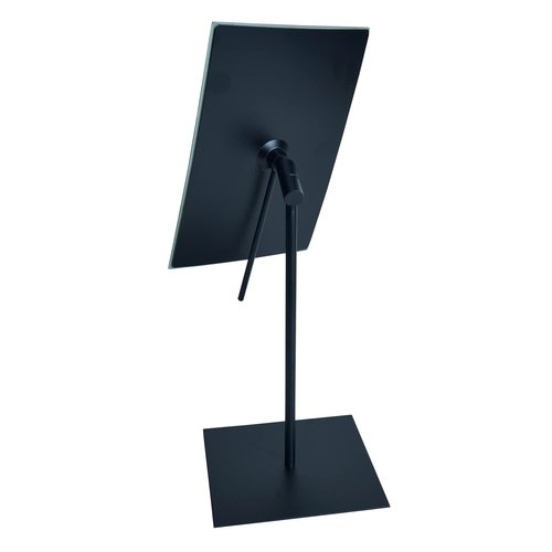 JERDON Rectangular Tabletop Vanity Makeup Mirror - 3X Magnification with Black Finish - 5-inch by 8-inch Vanity Mirror - Pivot Adjustment - Model JP358BK