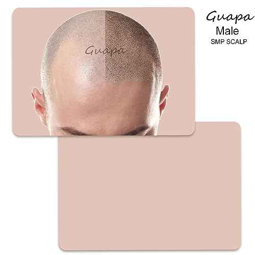Soft Silicone Man Bald Scalp Micropigmentattion Practice Skin Male SMP Training Pad Hair Strokes Tattoo Sheet for Scalp SMP Practice (3pcs)