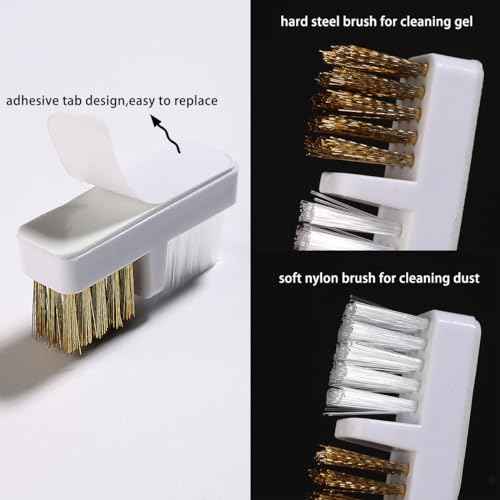 2 in 1 Nail Drill Bit Holder and Nail Drill Bits Cleaner Brush Case, 30 Holes Nail Drill Bits Organizer Display Stand Container Box, Manicure Drill Cleaning Brush, Professional Nail Tools