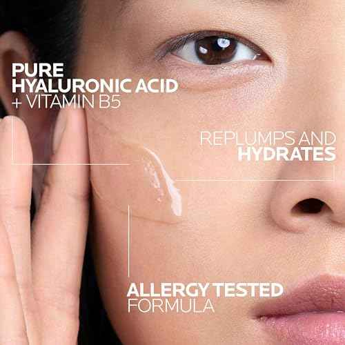 La Roche-Posay Hyalu B5 Pure Hyaluronic Acid Serum for Face, Vitamin B5 + Hyaluronic Acid + Madecassoside, Hydrating Serum Visibly Plumps Skin, Sensitive Skin Safe, Anti Aging, Oil-Free