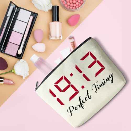 LONGXIN Greek Sorority Gift Paraphernalia Gifts for Women Make up Bag Delta Cosmetic Bag Sorority Gift Makeup Zipper Pouch Bag