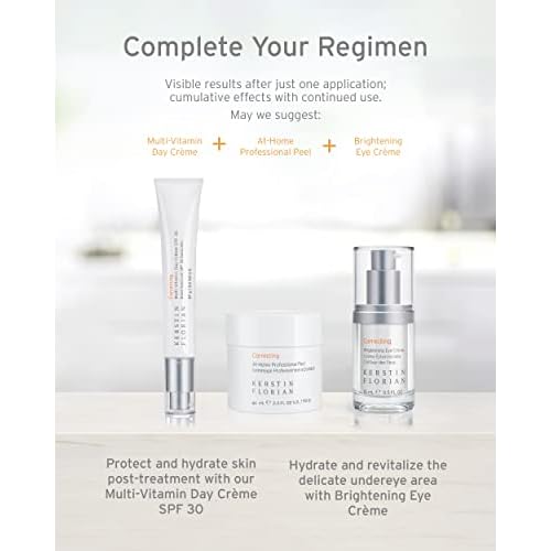 Kerstin Florian Correcting At Home Professional Peel | Glycolic & Lactic Acid Exfoliating Pore Pads (50 individual pads)