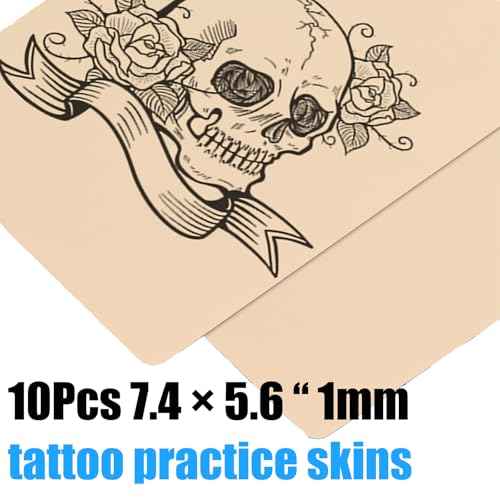 330Pcs Tattoo Skin Practice KIt 10Pcs Tattoo Fake Skin 10Pcs Transfer Paper 100Pcs Tattoo Ink Caps Cups 200Pcs Tattoo Machine Covers Pen Gloves