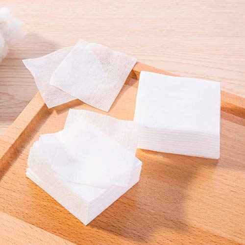 1000 PCS Thin Makeup Facial Cotton Pads, Square Makeup Remover Cotton Pads, Facial Eye Lip Nail Polish Makeup Remover, Non-Woven Cotton, Lint Free