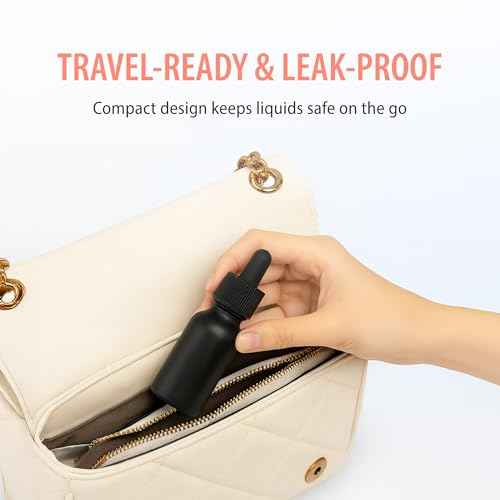 Black Boston Round 1 oz Dropper Bottles | Glass Dropper Bottles for Essential Oils & Aromatherapy | Travel Size 1 oz | 24 Pack