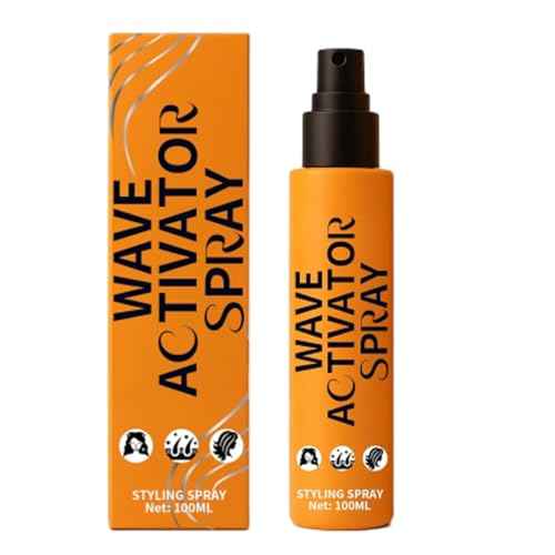 Wave Activator Spray for Curly | Wavy & Coily Hair, Leave in Conditioner Spray with linseed & Aloe Vera,Anti-Frizz, Define & Refreshing Hair Spray 3.38 fl oz