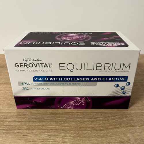 GEROVITAL EQUILIBRIUM - Ampoules with 12% Collagen and Elastin, Intensive Moisturising and Anti-Wrinkle Serum, Professional Product, 20 Ampoules x 2 ml