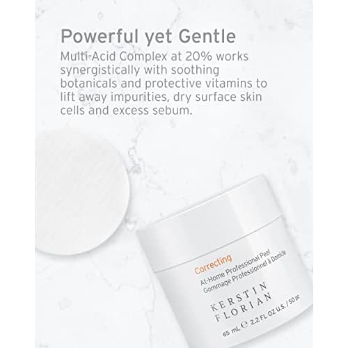 Kerstin Florian Correcting At Home Professional Peel | Glycolic & Lactic Acid Exfoliating Pore Pads (50 individual pads)
