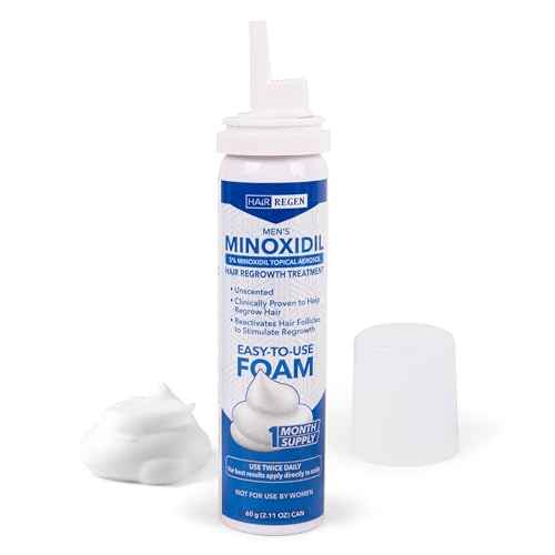5% Minoxidil Foam for Men 6 Pack - Men's 5 Percent Hair Growth Treatment - Topical Foaming Minoxidil for Men 6 Months Supply - Great for Hair Regrowth and Reduce Hair Loss