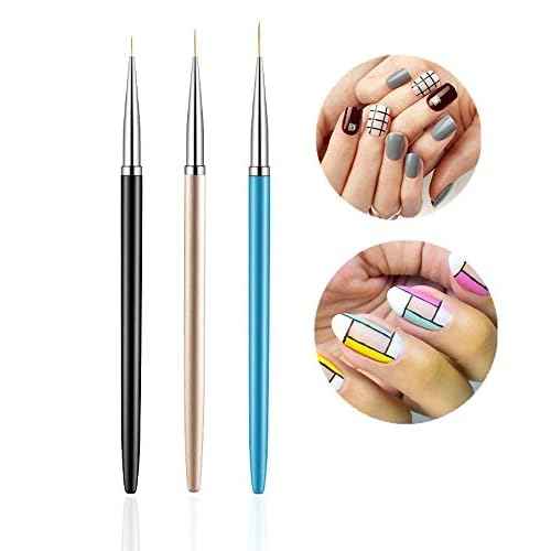 5PCS Dotting Pens with 3 PCS Nail Painting Brushes, Nail Art Design Tools
