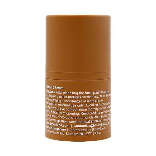brownkind Vitamin C Serum – Lightweight, Fast-Absorbing Formula for Melanin-Rich Skin, Enhances Radiance, Dermatologist-Designed, 30ml