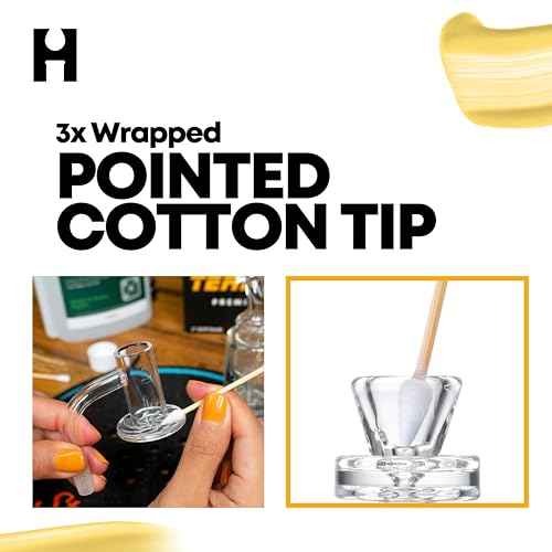 TerpTitans Original ? Bamboo Cotton Swabs | Dual-Tip: Spiral for Maximum Absorption & Fine Point for Pinpoint Precision | Extra Strong, Lint-Free | 200 Count Box