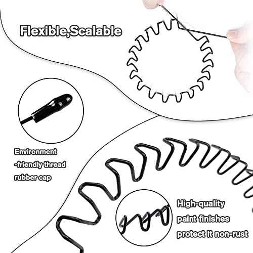 Metal Headbands for Men Fashion Headband for Women, Unisex Wavy Hair Bands Outdoor Sports Head Bands Simple Elastic Non-Slip Hair Accessories (6 Pack)