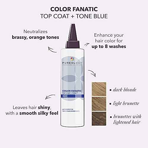 Pureology Color Fanatic Top Coat + Tone - Maintains Hair Color Treatment, Smooths, Restores Vibrancy and Adds Shine