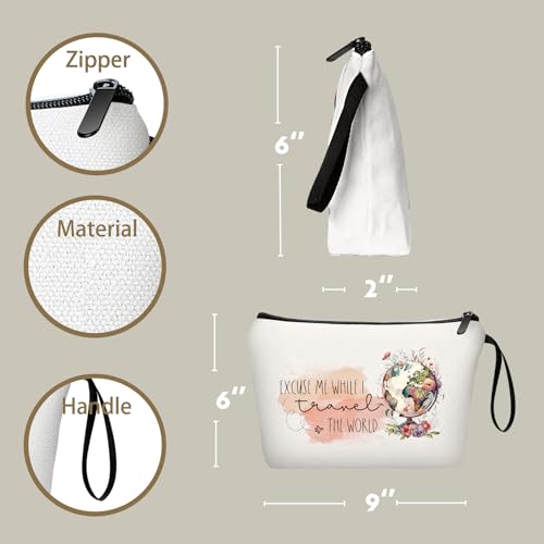 Travel Gifts for International Travelers Women Female Friend Daughter Mom Sister Cosmetic Makeup Bag Organizer Christmas Birthday