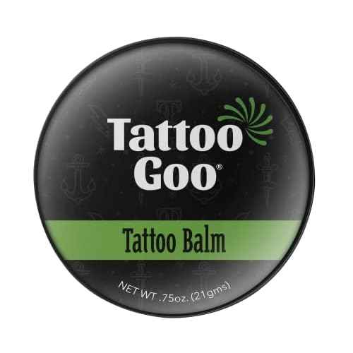 Tattoo Goo Original Aftercare Balm, Natural Tattoo Balm with Beeswax and Cocoa Butter, Soothing Ointment and Brightening Care, .75 oz; Packaging May Vary