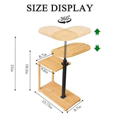Bathtub Tray, 3 Layer Bathtub Tray Table with Adjustable Height, Enhanced Stability, Freestanding Premium Bamboo Bath Tub Tray for Spa,Bathtub, Bed, Sofa, Couch with Wine Glass Hold (3 Layer)¡¦