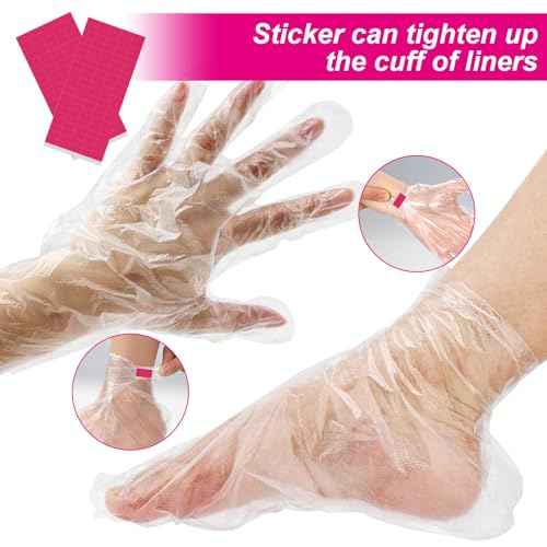 200Pcs Paraffin Wax Liners for Feet and Hand Disposable Paraffin Wax Bath Liners Plastic Hand and Foot Bags Larger and Thicker Paraffin Baths Gloves for Hand, Foot Covers