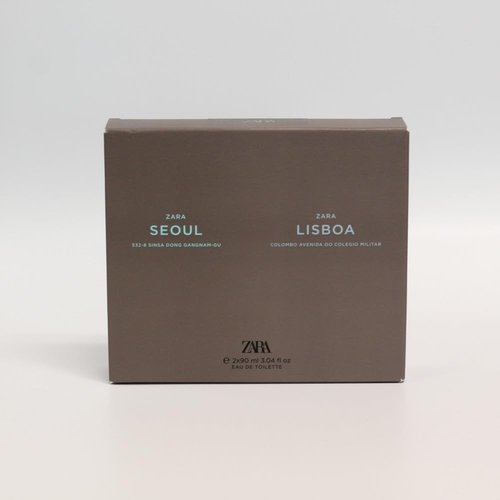 Zara Man Seoul 532-8 Sinsa Dong Gangnam-Gu + Lisboa Colombo Avenida Do Colegio Cologne for Men Fragrance Set EDT Eau De Toilette 2x 90 ML (3.0 FL OZ)