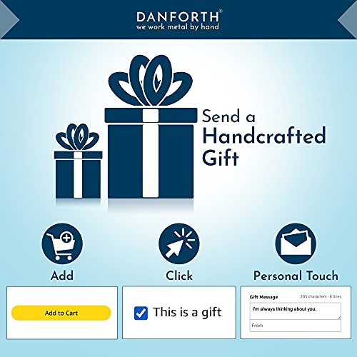 DANFORTH - ¡®Wavesong¡¯ Medium Barrette, Handcrafted Pewter Hair Barrettes For Women, Blue Woodblock Design, Measures 3" Long, 3/4" Tall, French Clasp, Made In USA