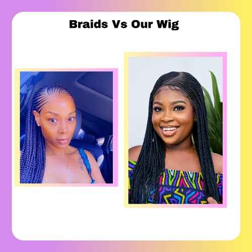 Wow Braids Cornrow Tiwa Side Part Braid Braid Wig- Color 1-22 inches