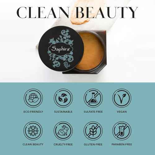 Saphira Mineral Mud Hair Mask, Deep Healing Hair Treatment for Dry, Damaged, Bleached, Color-Treated Hair and Scalp, Sulfate-Free, Paraben-Free, Repairs, Hydrates and Adds Shine, 8.5 Ounce