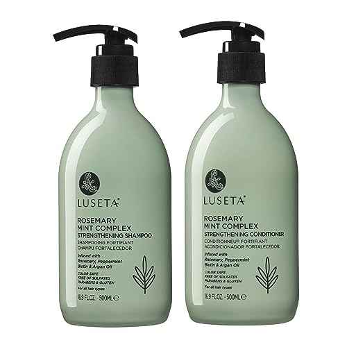 Luseta Rosemary Mint Strengthening Shampoo and Conditioner Provide Nourishment & Smoothness for Thin Hair,Reduce Frizz and Add Shine for All Hair Types 16.9oz¡¿2