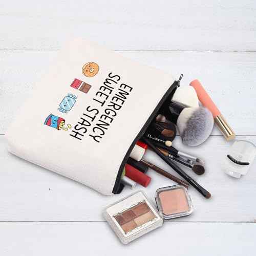 G2TUP Funny Snacks Makeup Bag Snacks Lover Gift Emergency Sweet Stash Travel Bag Snacks Merch (Emergency Sweet Bag)