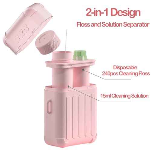 Piercing Cleaning,Earring Hole Cleaner,Ear Piercing Aftercare Cleaner Kit with 240pcs Disposable Ear Piercing Cleaning Floss & 15ml Cleaning Solution for Women Men