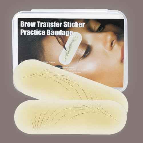 Guapa Eyebrow Bandage Realistic Practice Eyebrow Tattoo For Beginners Precision Brow Design? Easy Mapping for Microblading & Permanent Makeup Machine Practice (YB10102-Eyebrow shape 1-10 pairs)