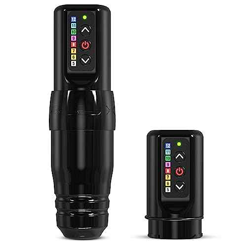 Microbeau - Flux S Wireless Tattoo Machine with 1 PowerBolt - Stealth - Wireless Tattoo Machine Pen for Microblading Lips, Eyeliner & More