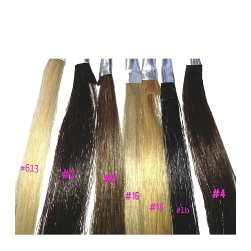 Tressmatch 16¡±-18" Remy Human Hair Clip in Extensions Brown/blonde Highlights (Color #6/613) Thick to Ends 9 Pieces Full Head [Set Weight:4.3oz/1