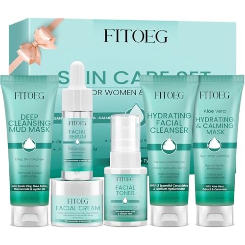 Teen Women Gifts,Skin Care,Skincare,Hydrate,Oil Control,Pore Shrinking,Anti-Allergy Facial Skin Care Routine Kit Travel Size Gift Set Stocking Stuffers for Teen Girls 10-12 16-18 & Women for All Skin
