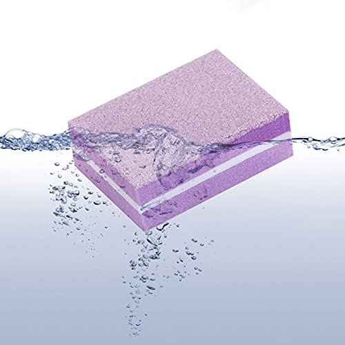 50 Pcs Mini Nail Buffer 180/100 Grit Buffing Blocks for Acrylic Nails Care,Purple