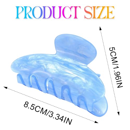 BARTOSI Acrylic Claw Clips Cute Hair Clips Medium Hair Claw Clip Hair Accessories for Women and Girls (Pack of 2)