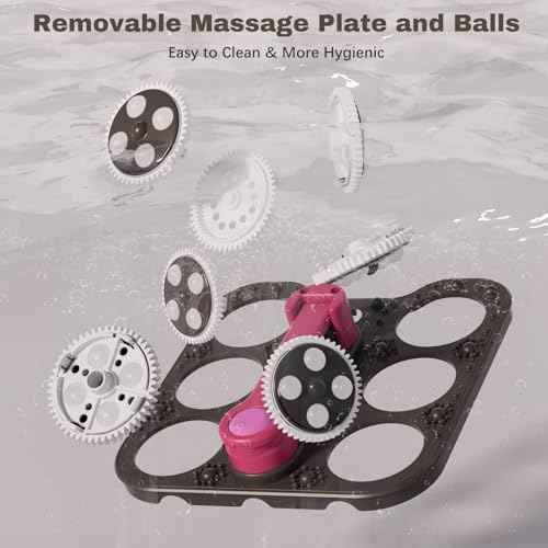 Foot Spa Electric Rotary Massage, with Touchscreen Pro Color Display, Collapsible Foot Bath with Heat, Bubble,Remote Control, Temp Control, and 24 Motorized Shiatsu Massage Balls (Dark Grey)