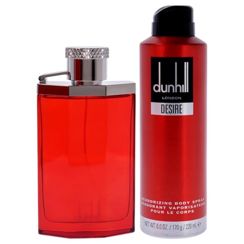 Alfred Dunhill Desire Red for Men - 2 Pc Gift Set 3.4oz EDT Spray, 6.0oz Deodorant Spray