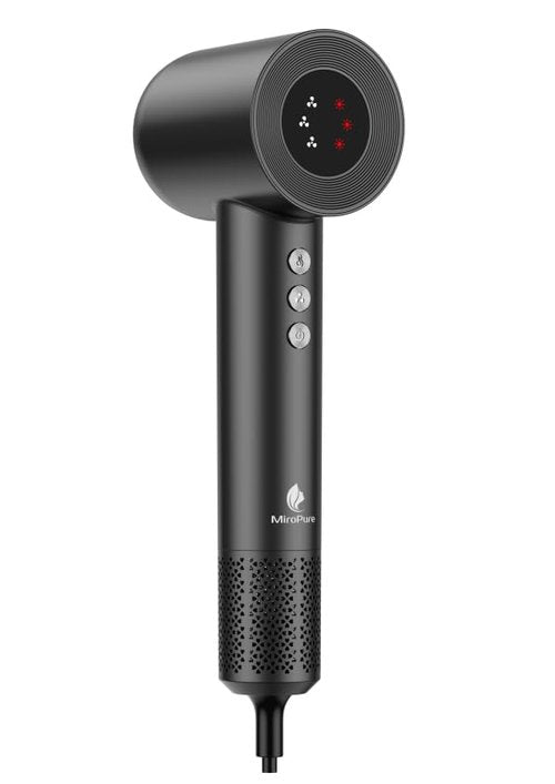 MiroPure Hair Dryer, Ionic Blow Dryer with 110,000 RPM High-Speed Brushless Motor for Fast Drying,1500W Low Noise Thermal-Control 3 Temps & 3 Speeds,Professional Hairdryer for Home ＆Travel