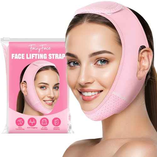 V-Face Slimming Strap, V Line Lifting Mask, Chin Strap for Sleeping, Reusable V Shaped Belt, Double Chin Reducer, Firms and Lifts Facial Contours, Jaw Exerciser, Chin Up Patch