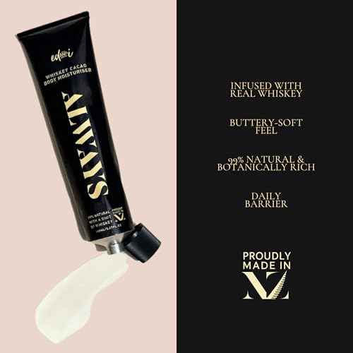 ed&i ALWAYS Moisturizer Body Lotion, Skin Lotion for dry, dull or aging Skin, Smoothing Body butter for all, Hydration Support for Daily Moisturizing - Whiskey Cacao Buttery 5.07 oz