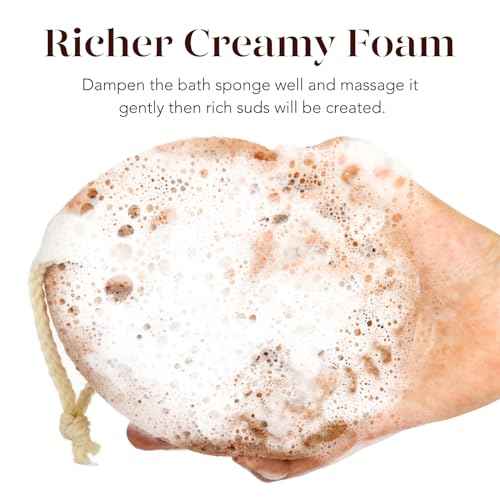 BAIMEI IcyMe Bath Sponge, Sponge Loofah Body Scrubber, Shower Pouf Cleaning Loofahs Sponge, Shower Use Sponge (Pink Grey)