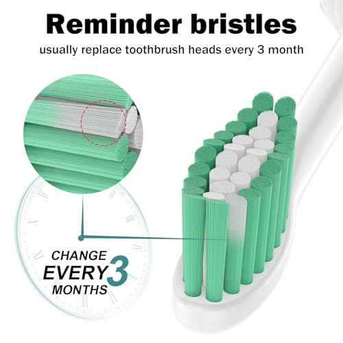 Toothbrush Heads for Philips Sonicare Replacement Brush Heads Medium Soft Dupont Bristles Electric Toothbrush Replacement Heads Fit E-Series Essence Xtreme Elite Advance and CleanCare, 6 Pack
