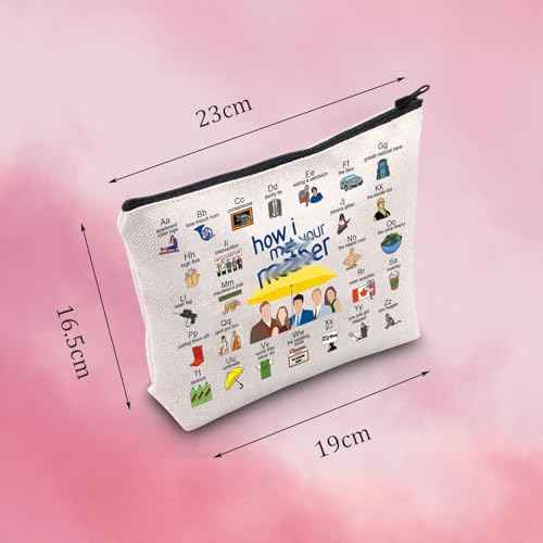 HIMYM Tv Show Inspired Gift Tv Series Merchandise for Fans Mother Makeup Zipper Pouch (HIMY makeup)