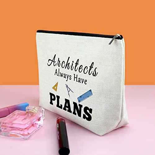 Architect Gift Graduation Gift for Women Architect Teacher Women Makeup Bag Architecture Engineer Gift Birthday New Year Eve Gift for Architect Mentor Instructor Teacher's Day Gift Travel Pouch