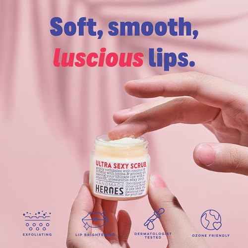 100% Natural Lip Scrub Vegan Conditioning Coconut Lip Exfoliator Gentle Exfoliant Sugar Lip Polish and Lip Exfoliator Scrubber for Chapped and Dry Lips (Lip Scrub and Mask Gift Set)